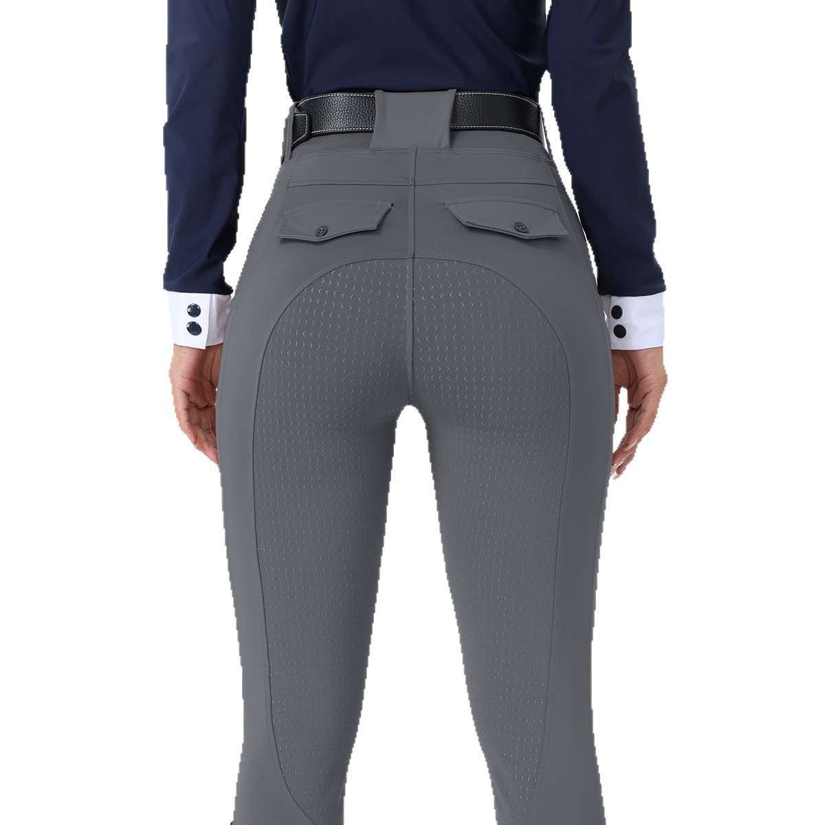 Full Seat Silicone Non-Slip Riding Pants for Women, Elastic Tight Equestrian Pants, White Competition Clothing, Export, European and American Style
