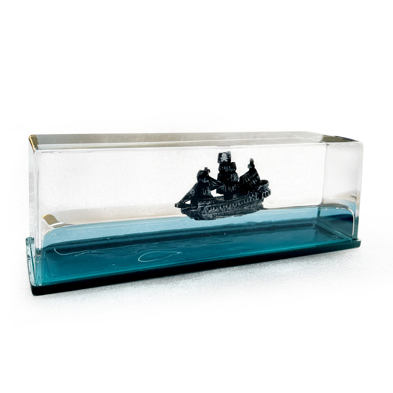 Tiktok Floating Bottle Titanic Black Pearl Floating Acrylic Decorative Ornament Model