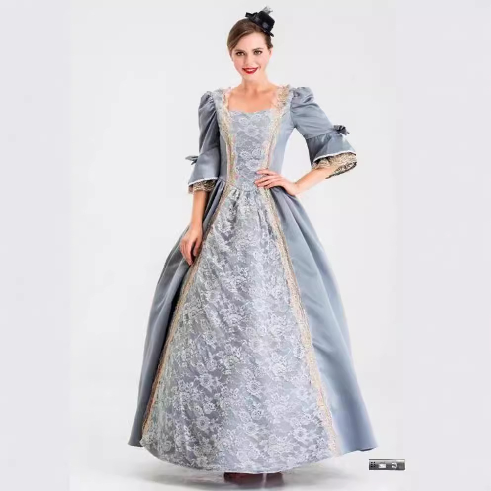 Cross-Border Luxury Handmade Mid-Sleeve Gold Appliqué Muslim Dress