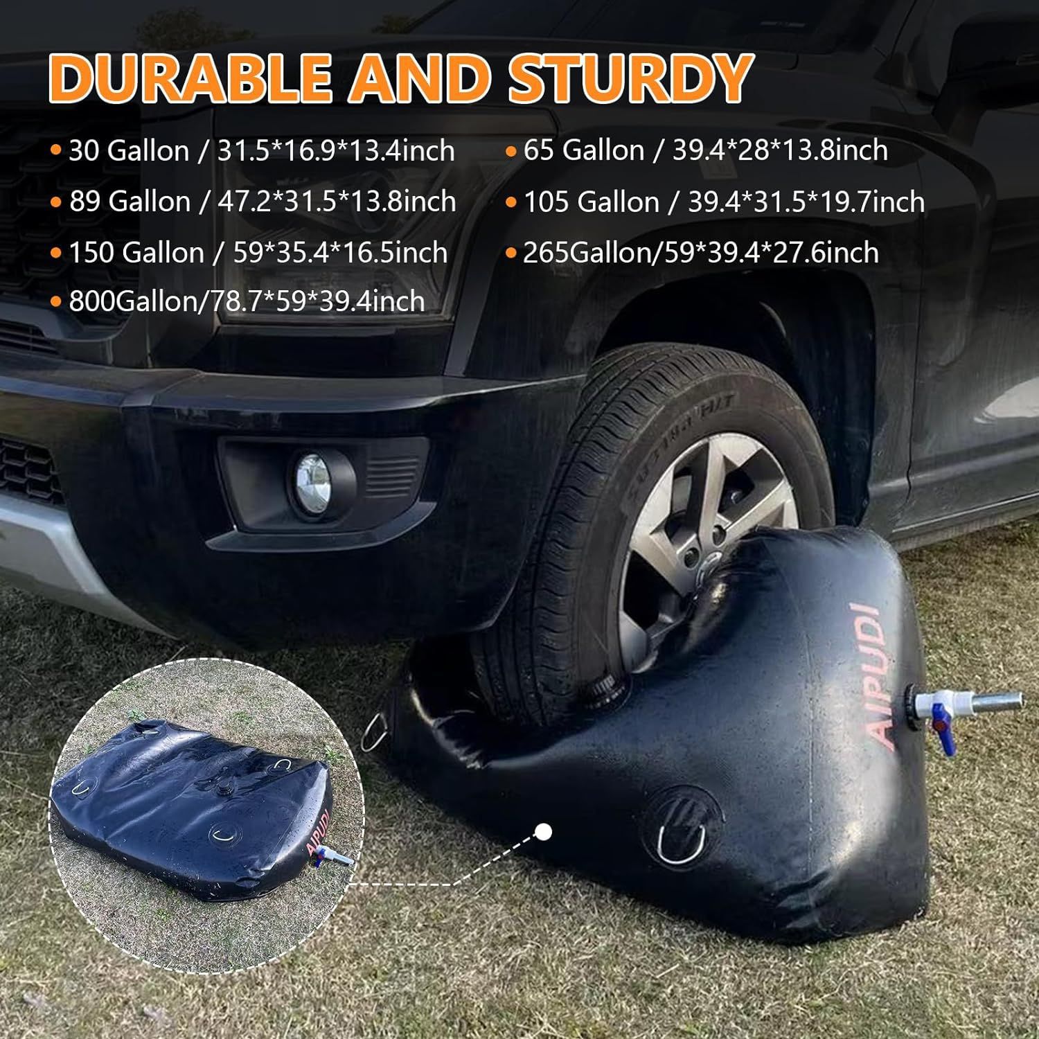 Water Bag Soft Water Bag Large Capacity Water Storage Bag Outdoor Portable Large Thickened Foldable Car Drought-resistant Oil Bag