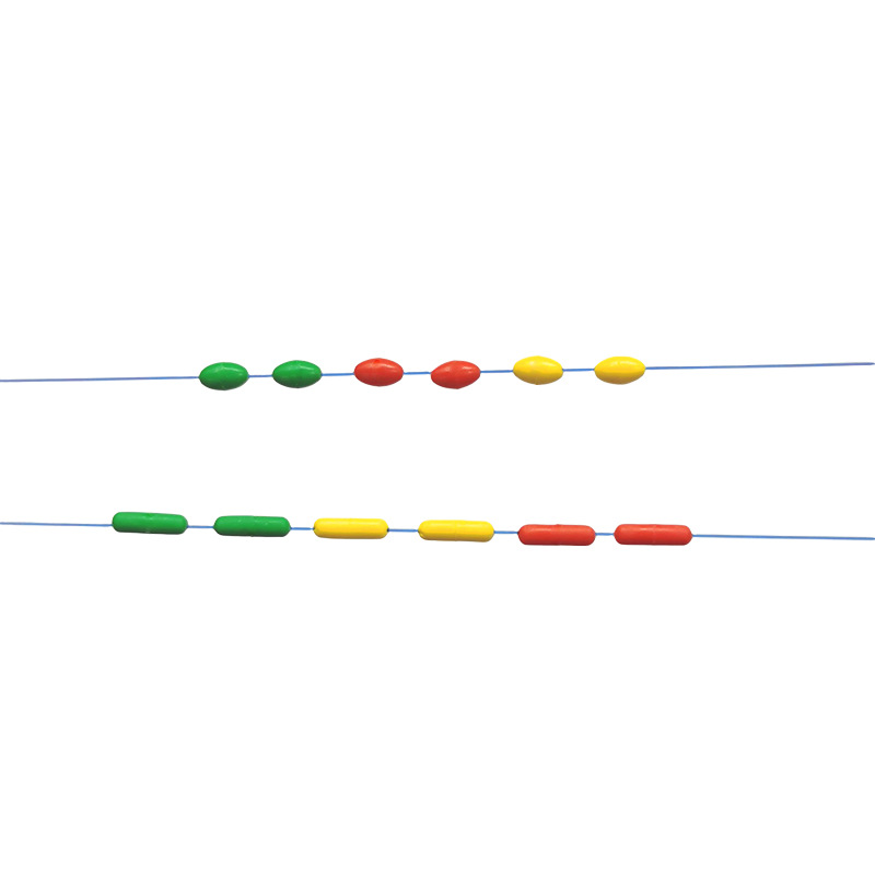 Fishing Gear Factory Competitive Color Bean Olive Type Cylindrical Space Bean Fishing Gear Accessories Color Rubber Space Bean