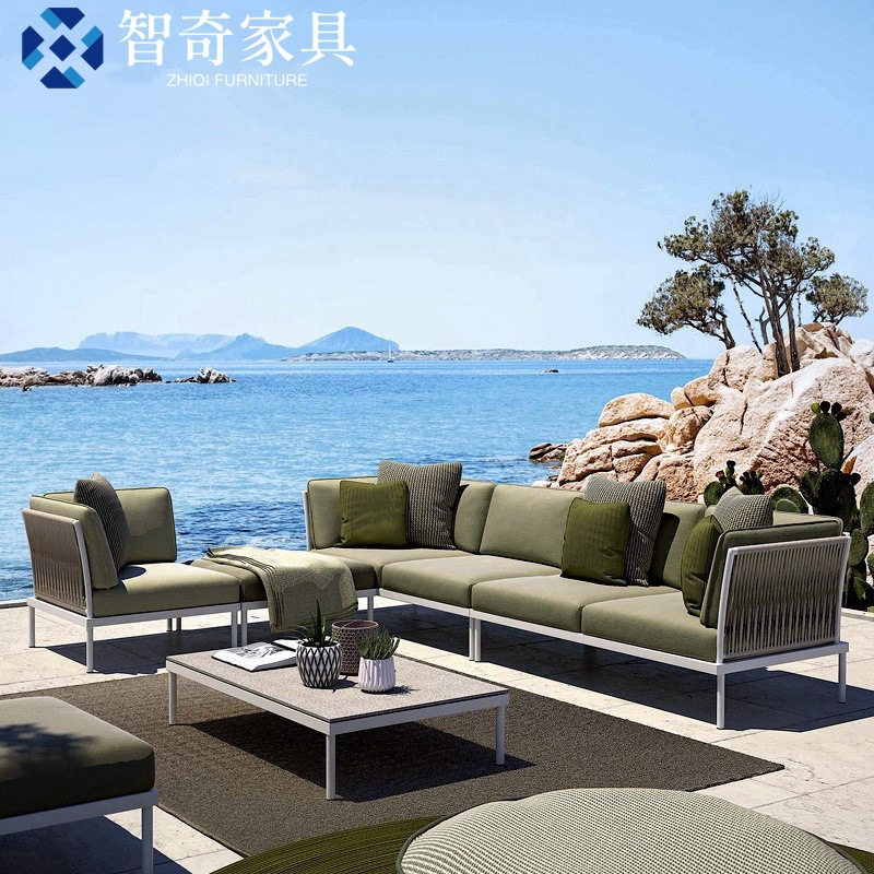 Уличный диван из веревки, гостиница, дом, двор, курорт, фермерский дом, водонепроницаемая, солнечная защита, стильная мебель