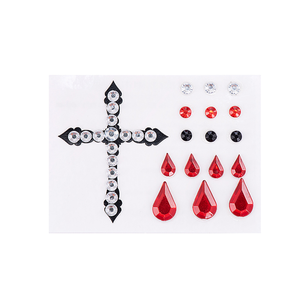 Halloween dress up cosmetics cross-border black lipstick smoky makeup plasma sticker Halloween painted suit