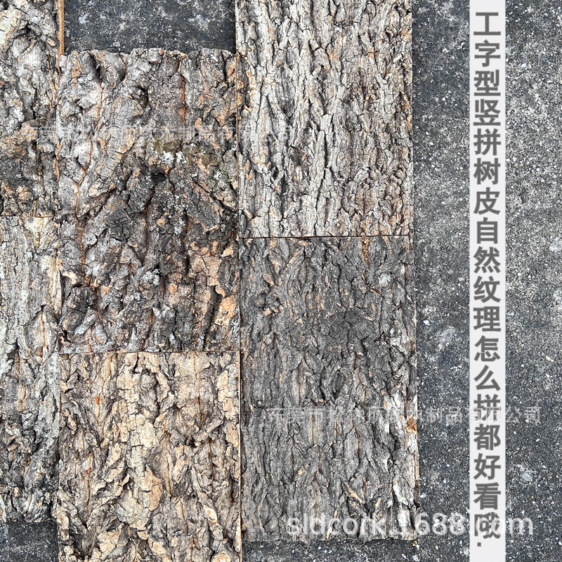 Champagne bark aquarium rainforest tank climbing pet feeding escape cork landscaping real bark background plate Dendrobium planting