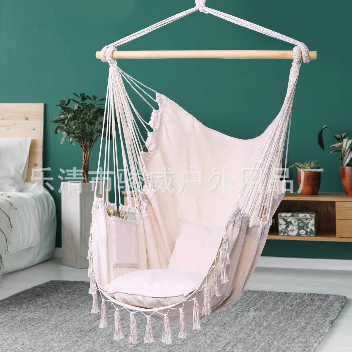 Подвесное кресло с кисточками в скандинавском стиле, для дома и улицы, оптовая продажа