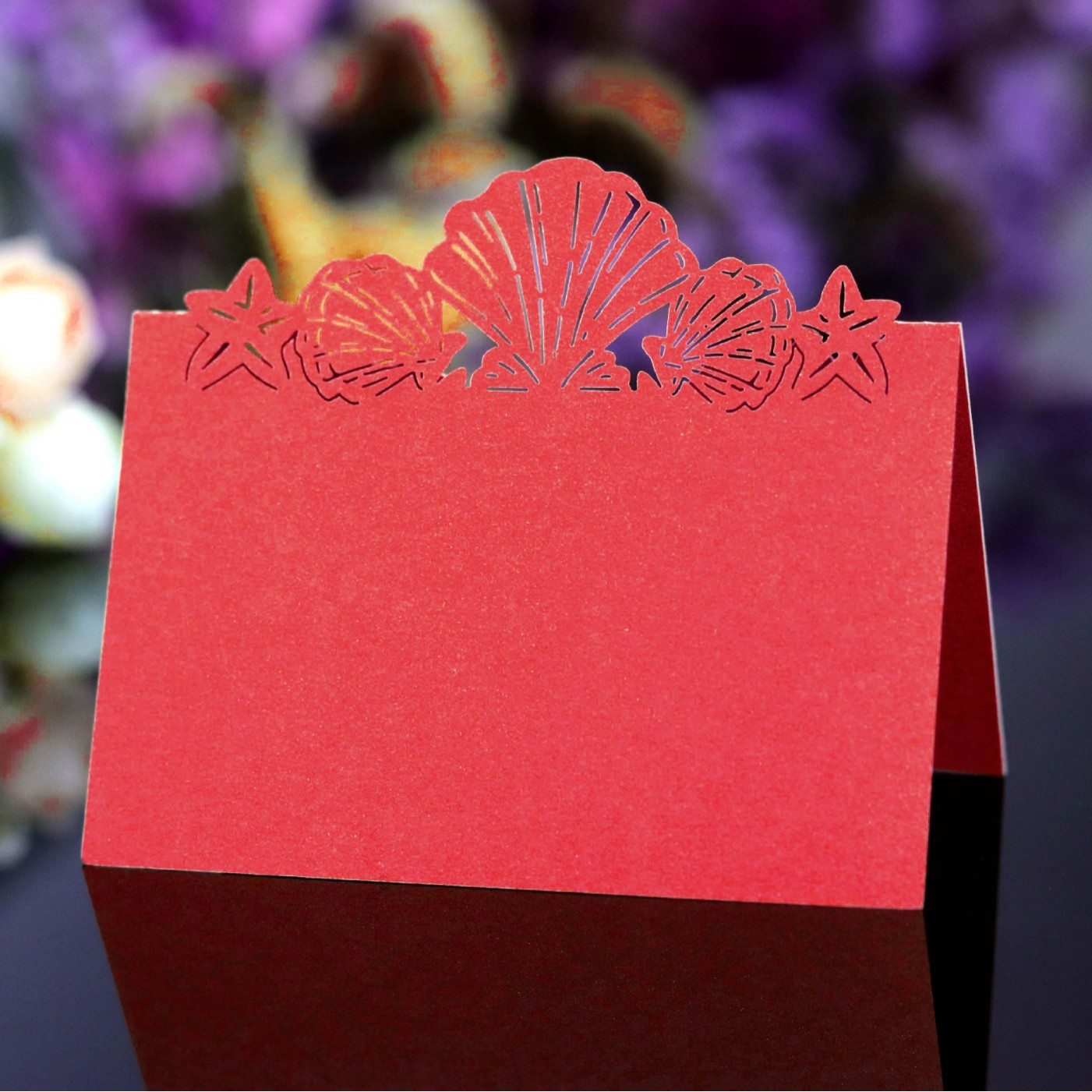 European-style wedding seat card Shell card laser hollow paper table card seat card name seat card wholesale