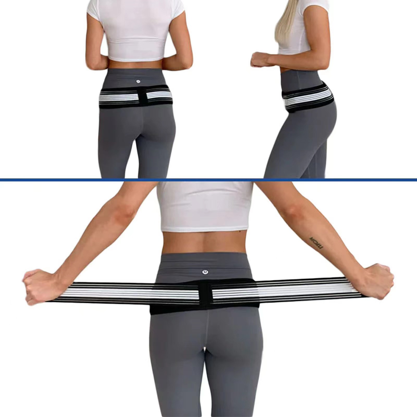 Postpartum girdle women's belly belt waist support breathable pelvic bone forward correction belt pregnant women's girdle hip lifting