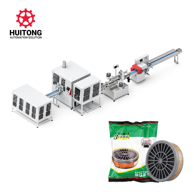 Машина для заполнения фильтров противогазов, сварка активированного угля