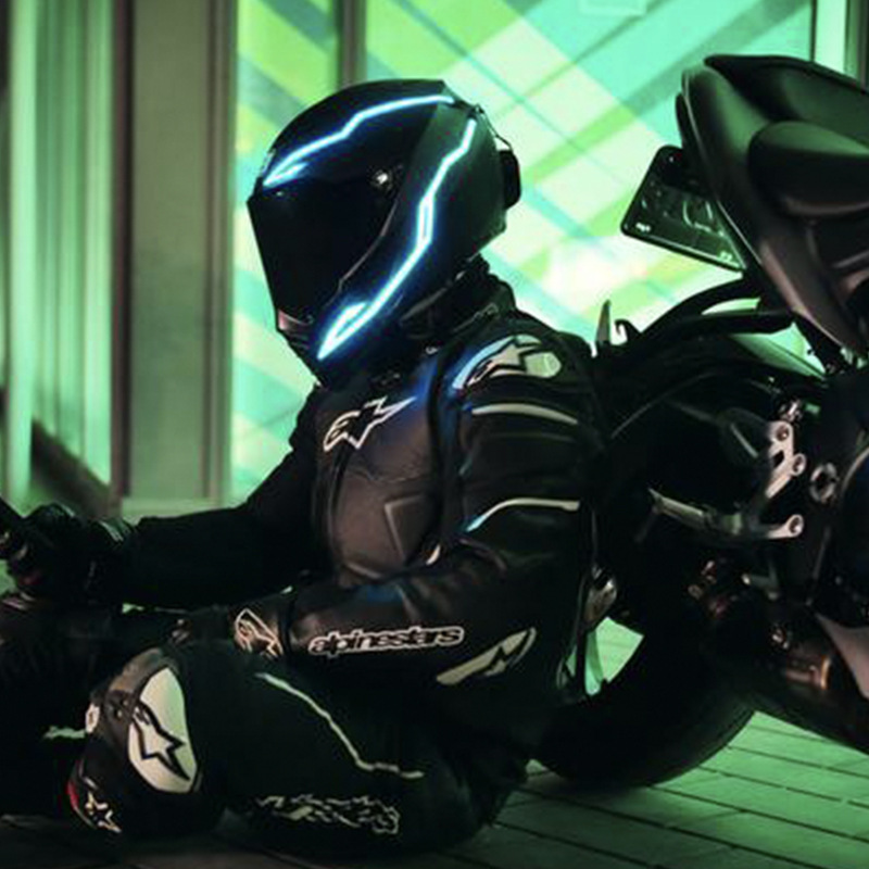 Helmet Light Motorcycle Safety Warning Light Luminous USB Luminous Strip Led Helmet Luminous Strip Manufacturer El Helmet Strip