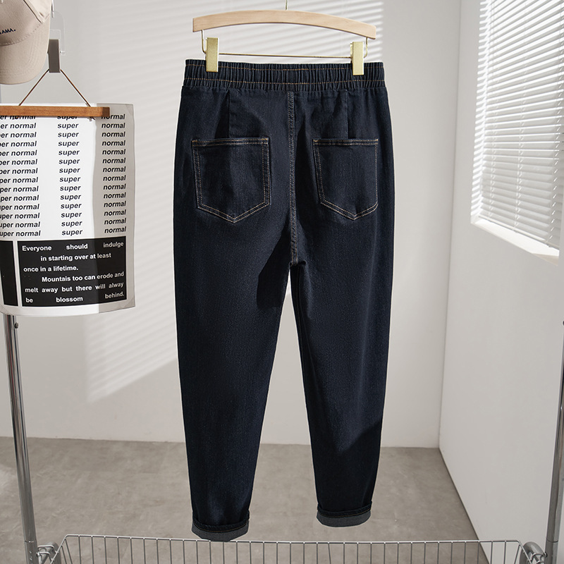 Fat MM Stretch Slim dad pants plus fat plus size women's 250kg super size jeans K6163