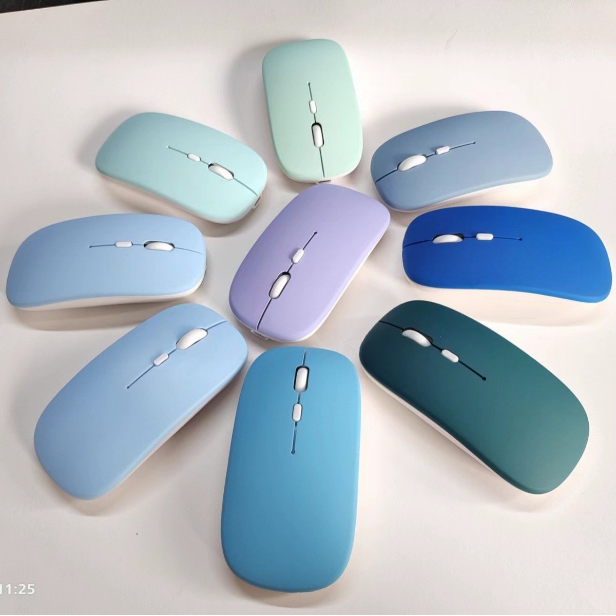 Factory Wholesale For Apple Huawei Xiaomi Rechargeable Mute Bluetooth Dual Mode Glow Mouse Wireless Mouse
