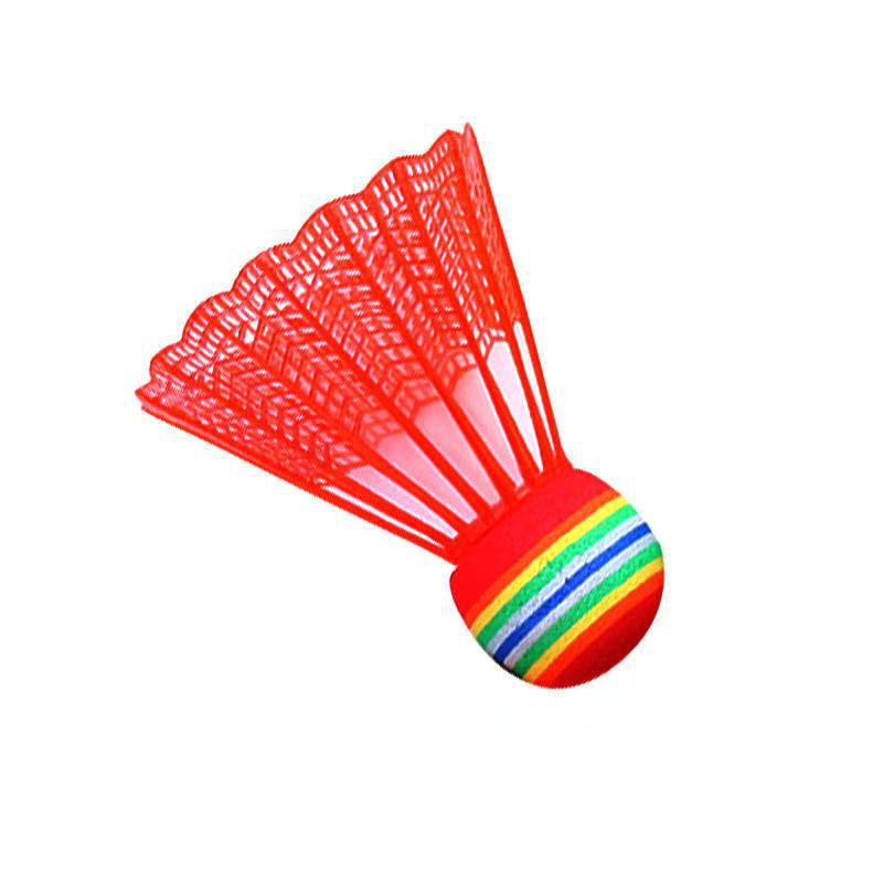 Children's big head color plastic badminton environmental protection material rainbow ball badminton children's shooting indoor special
