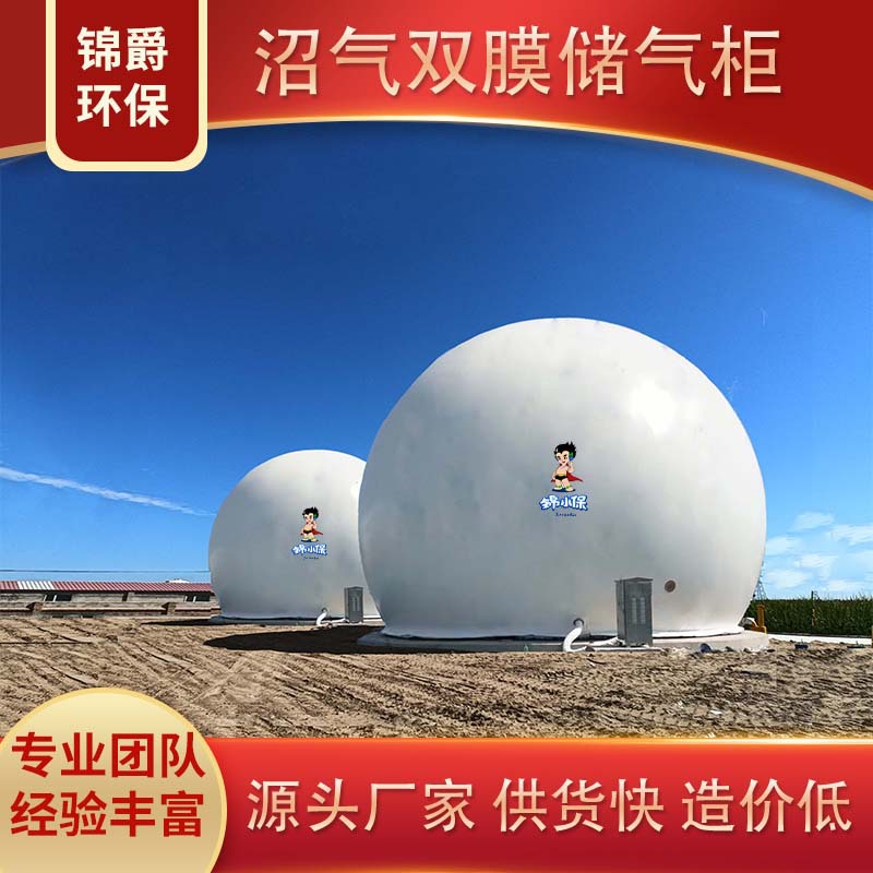 Complete Set of Thickened Biogas Double-Membrane Gas Storage Tanks for Farms, Paper Mills, and Sewage Treatment Plants, Independent Biogas Spherical Gas Storage Tanks