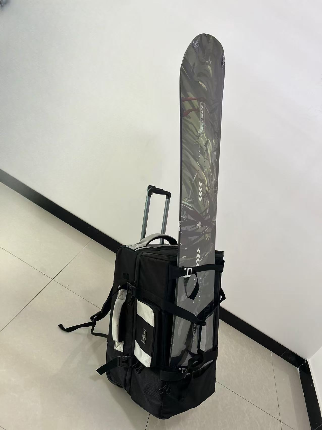 Чемодан для лыж с колесами, рюкзак для сноуборда, разделение на сухое и влажное, 100L