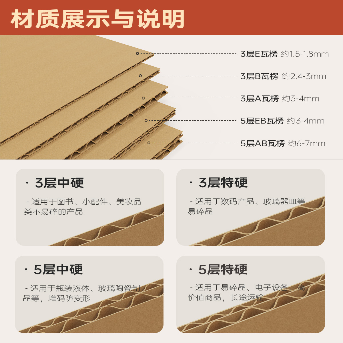 Anti-Aging Carton Kraft Paper Box Thickeneded Box Half-Height Extra Hard Small Carton E-Commerce Square Packaging Box Express Carton