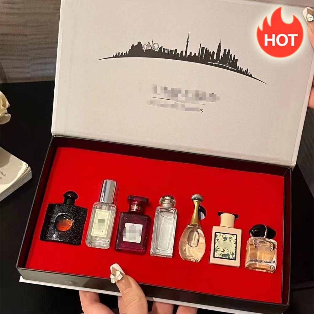 Набор духов для девочек из семи предметов, легкий аромат, подарочная коробка