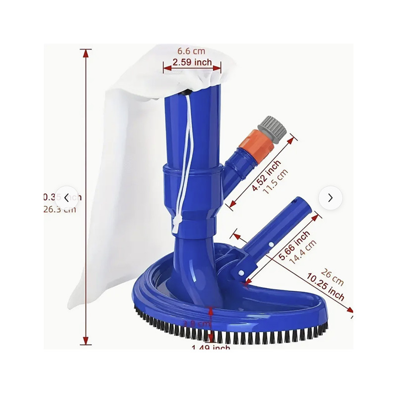 Swimming Pool Cleaning Supplies Set Half-Moon Brush Portable Vacuum Nozzle Traffic Spray Suction Pool Head Brush Sewage Suction Device