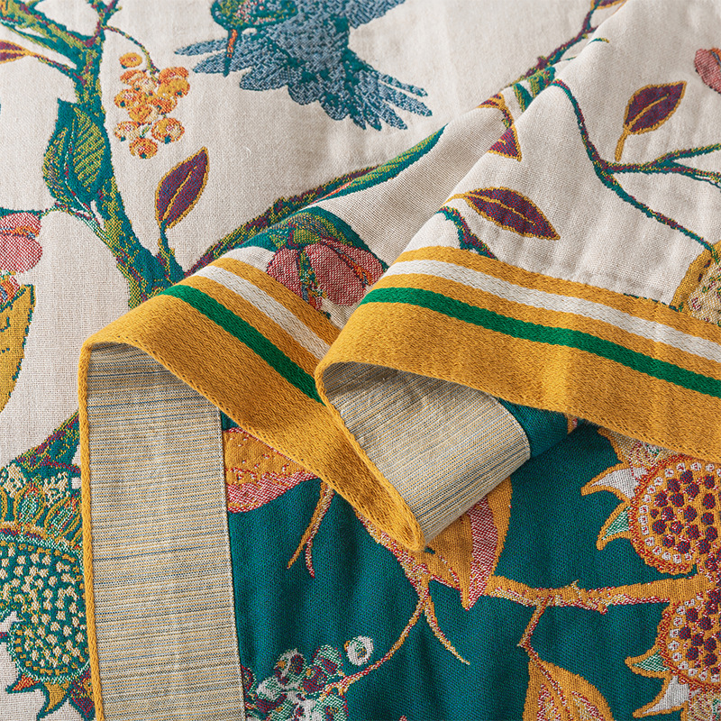 Summer Household Cotton Multi-Layer Gauze Towel Quilt Blanket Household Bedding Bed Sheet Gauze Blanket Adult Couple Blanket