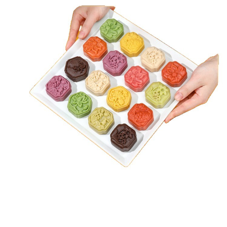 Low Sugar Peach Skin Mooncake Skin Semi-Finished Filling Snow Skin Mooncake Home Chinese Pastry Baking DIY Raw Materials