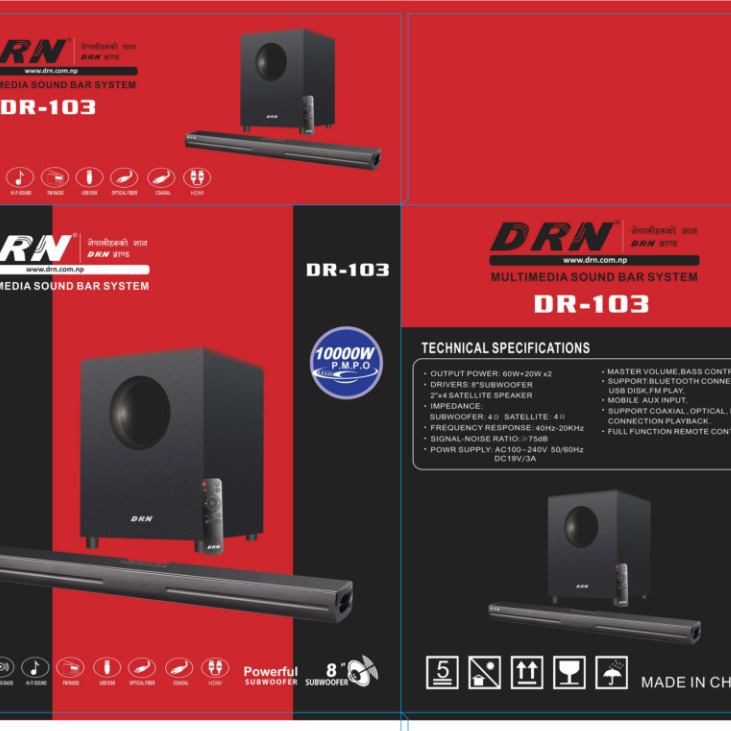 Factory Direct Sales Full-Featured Bluetooth Computer Tv Long Speaker Home Speaker Factory Custom Wholesale