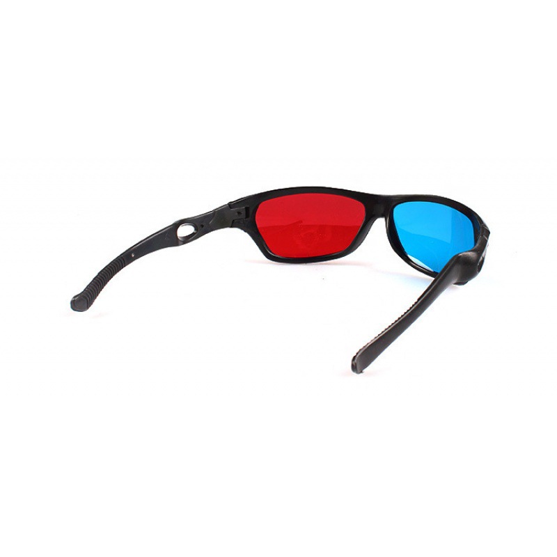 In Stock 2025 Factory Direct Sales Red and Blue 3D Glasses 3D Stereo Glasses Sports Style Wholesale Can Be Made with Logo