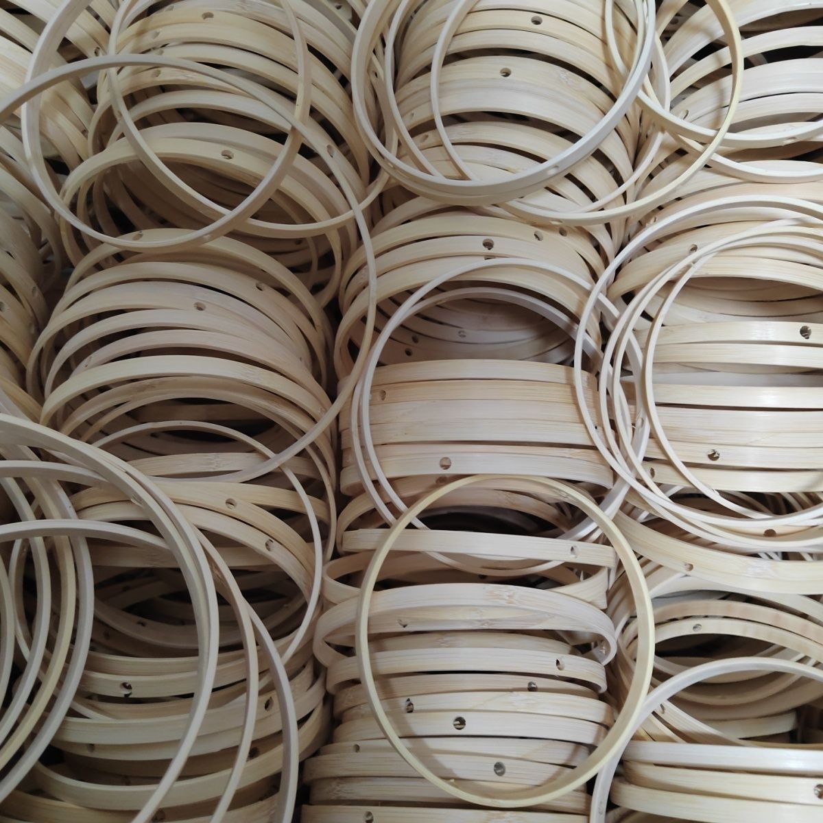 Bamboo ring wholesale Mid-Autumn lantern diy rabbit lantern accessories with holes round wind chimes fan frame skeleton material bag