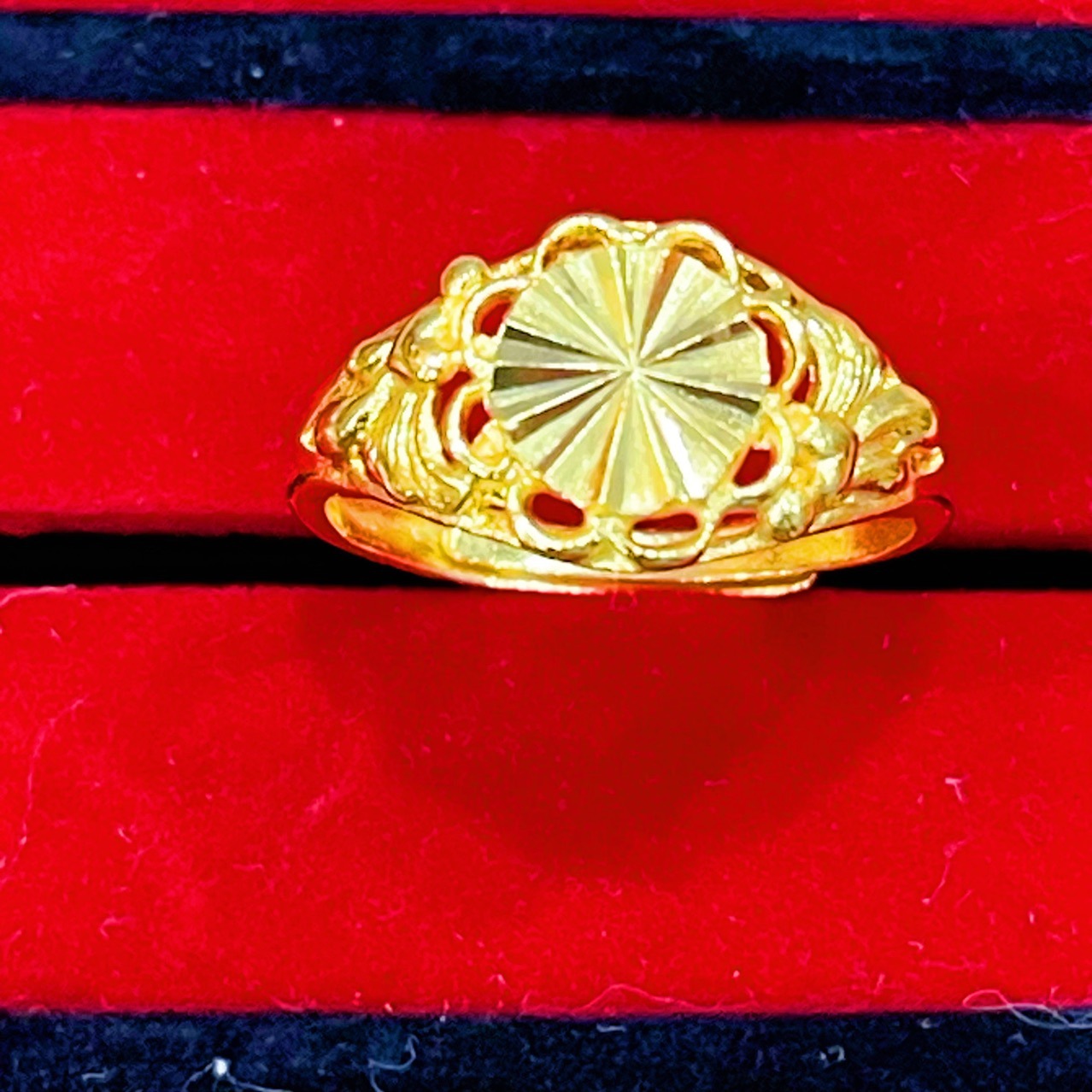 High Imitation Sand Gold Ring Women's Eight Hearts and Eight Arrows Gold-Plated Ring Sunflower Ring Opening Adjustable Sunflower