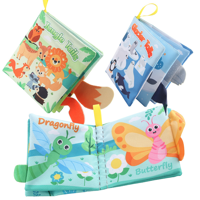 Infant Cloth Book, Early Education Toys, Marine Animal Palm Book, Tear-Resistant, Various Cognitive Baby Cloth Book, Amazon