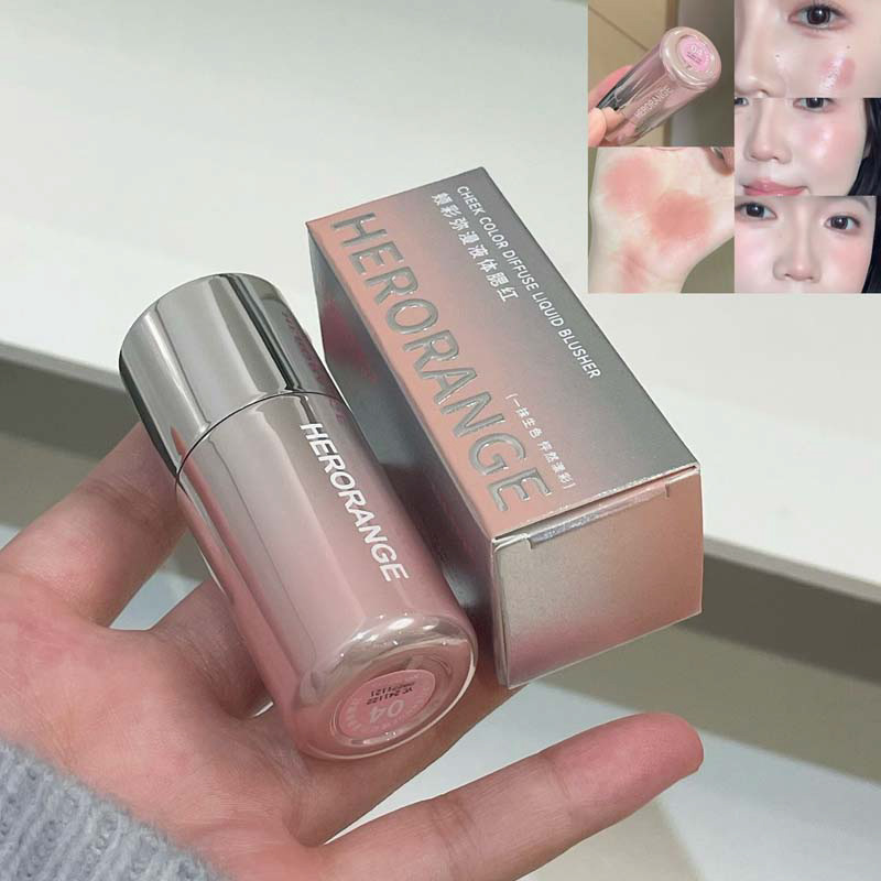 Herorange~Cheek Color Diffused Liquid Blush Showing Tenderness Korean Style Japanese Miscellaneous Pure Desire Rouge Cream Cross-Border Makeup