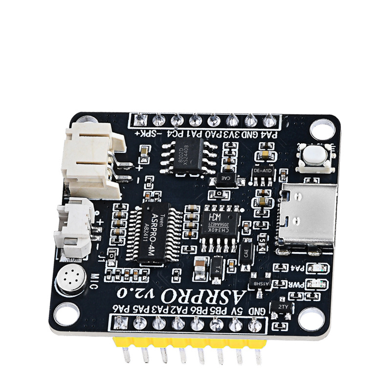 Asr-Pro Voice Intelligent Voice Recognition Control Module Ai Offline Recognition Development Board Custom Word Strip