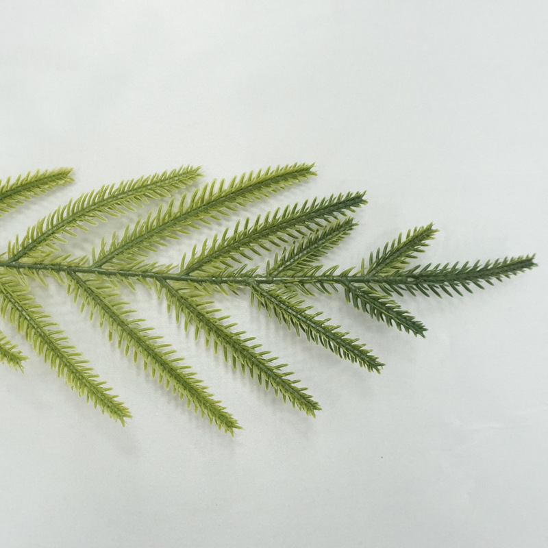 Amazon Cross-Border New Norfolk Pine Soft Rubber Pine Needle Single Simulated Green Plant Christmas Decoration Wholesale