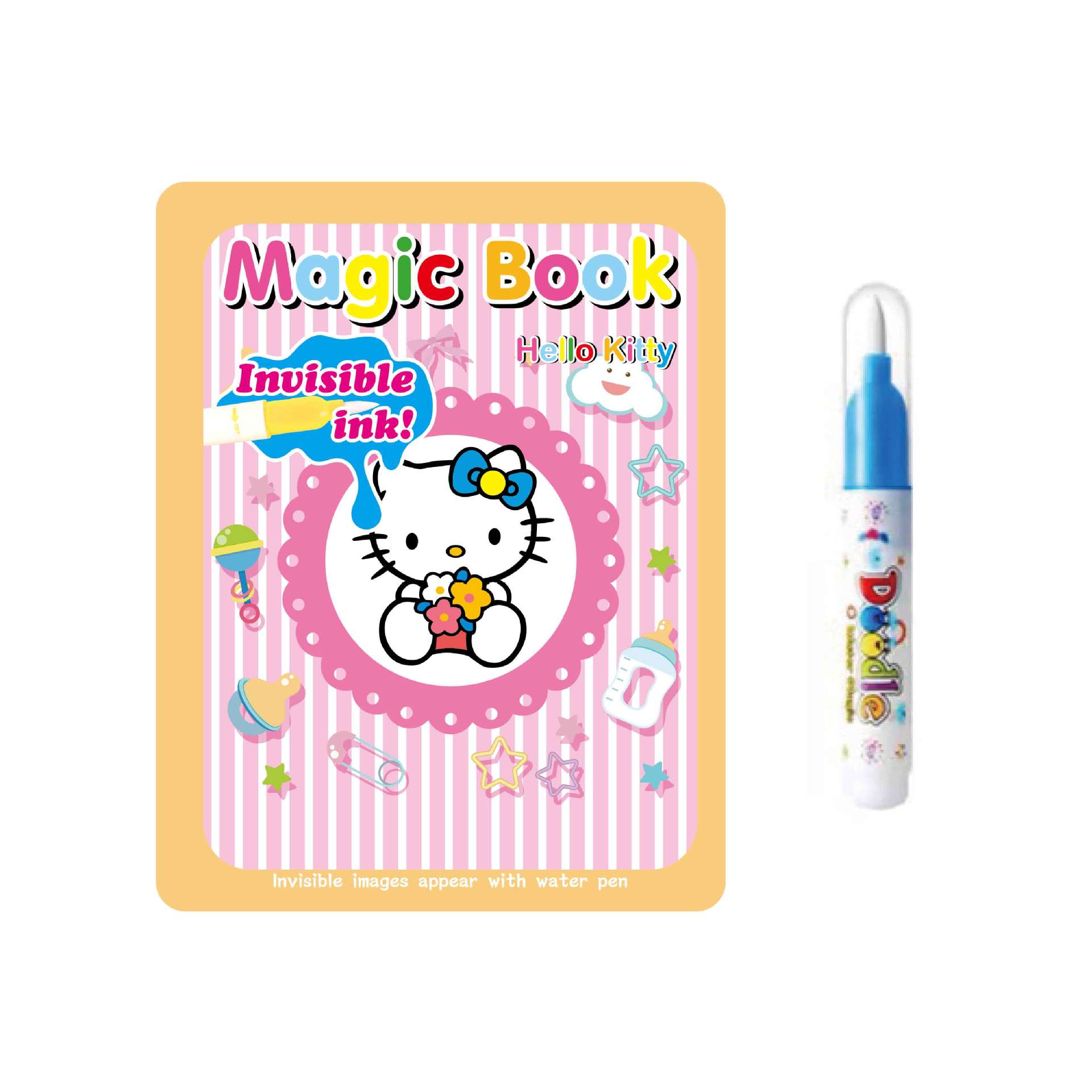 Children's magic water painting puzzle DIY cross-border magic baby graffiti coloring book clear water picture album Sanrio