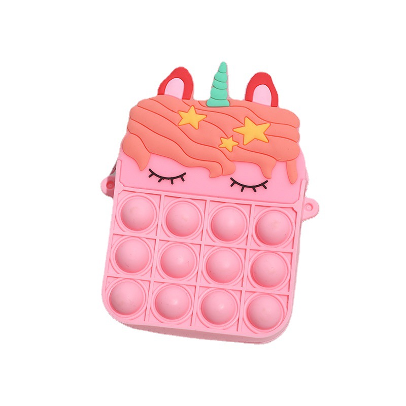 New Children's Cartoon Silicone Unicorn Rodent Pioneer Crossbody Bag Children's Casual Shoulder Bag
