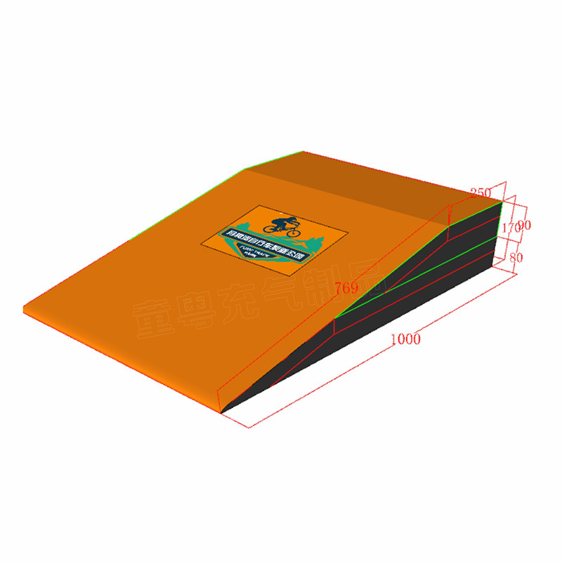 Inflatable Slope Air Cushion Bicycle Training Protection Air Cushion High Altitude Anti-fall Extreme Sports Air Cushion Inflatable Ski Air Cushion