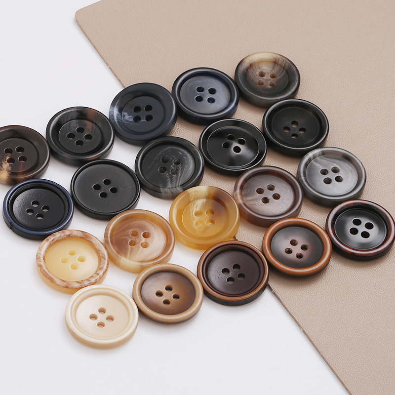 Resin Pattern Buttons for Women's Trench Coats, Clothing Buttons, Various Versatile Men's Suit and Pants Decorative Buttons