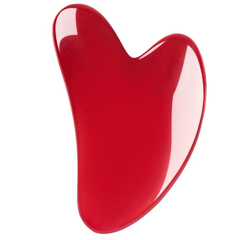 Resin beeswax heart-shaped scraping beauty salon facial scraping tablets body tendon scraping board back massage tool