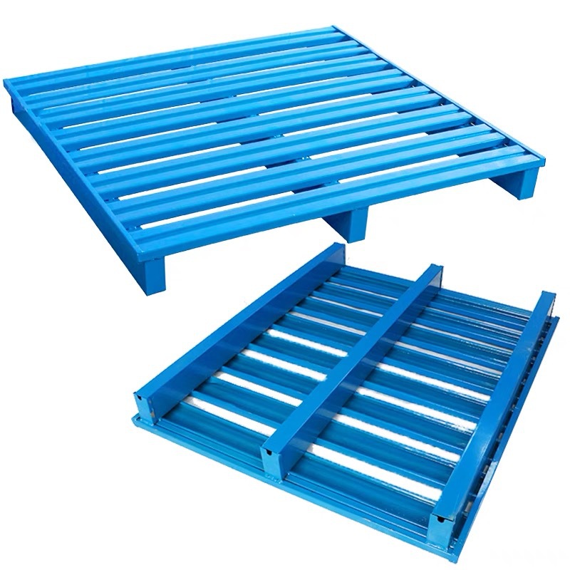 Steel Forklift Iron Pallet Heavy-Duty Storage Cargo Iron Pallet Logistics Iron Pad Moisture-Proof Board Metal Pallet Pallet