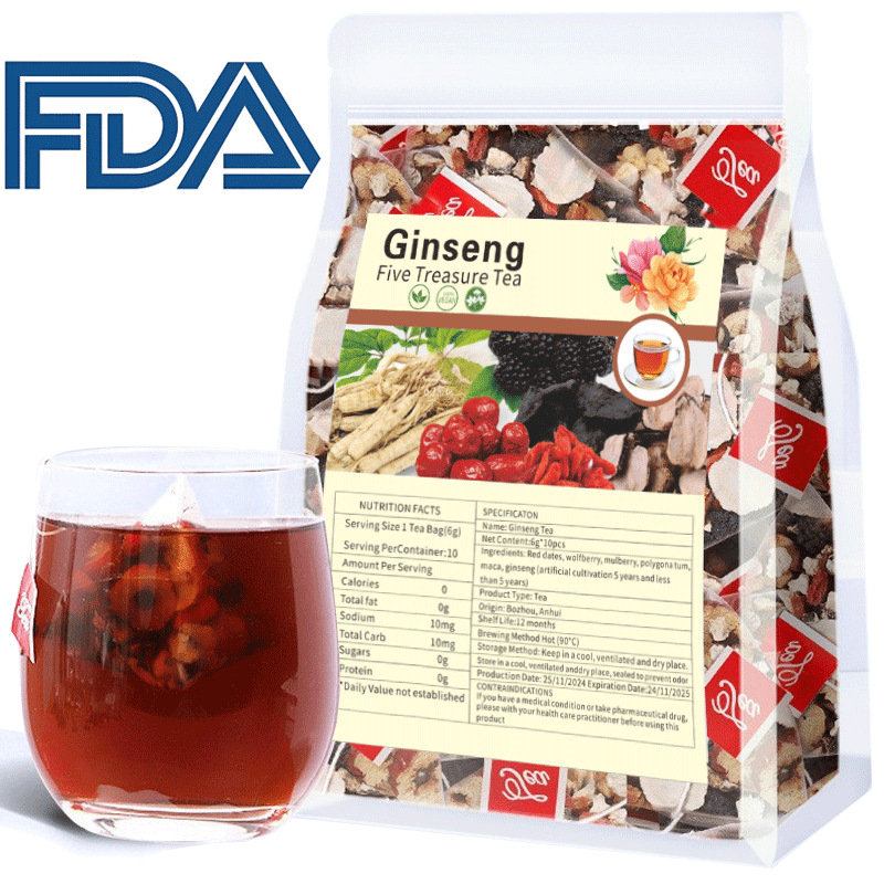 черный чай с ягодами годжи, шелковицей и красными финиками, ароматизированный чай, подарок для мужчин и женщин