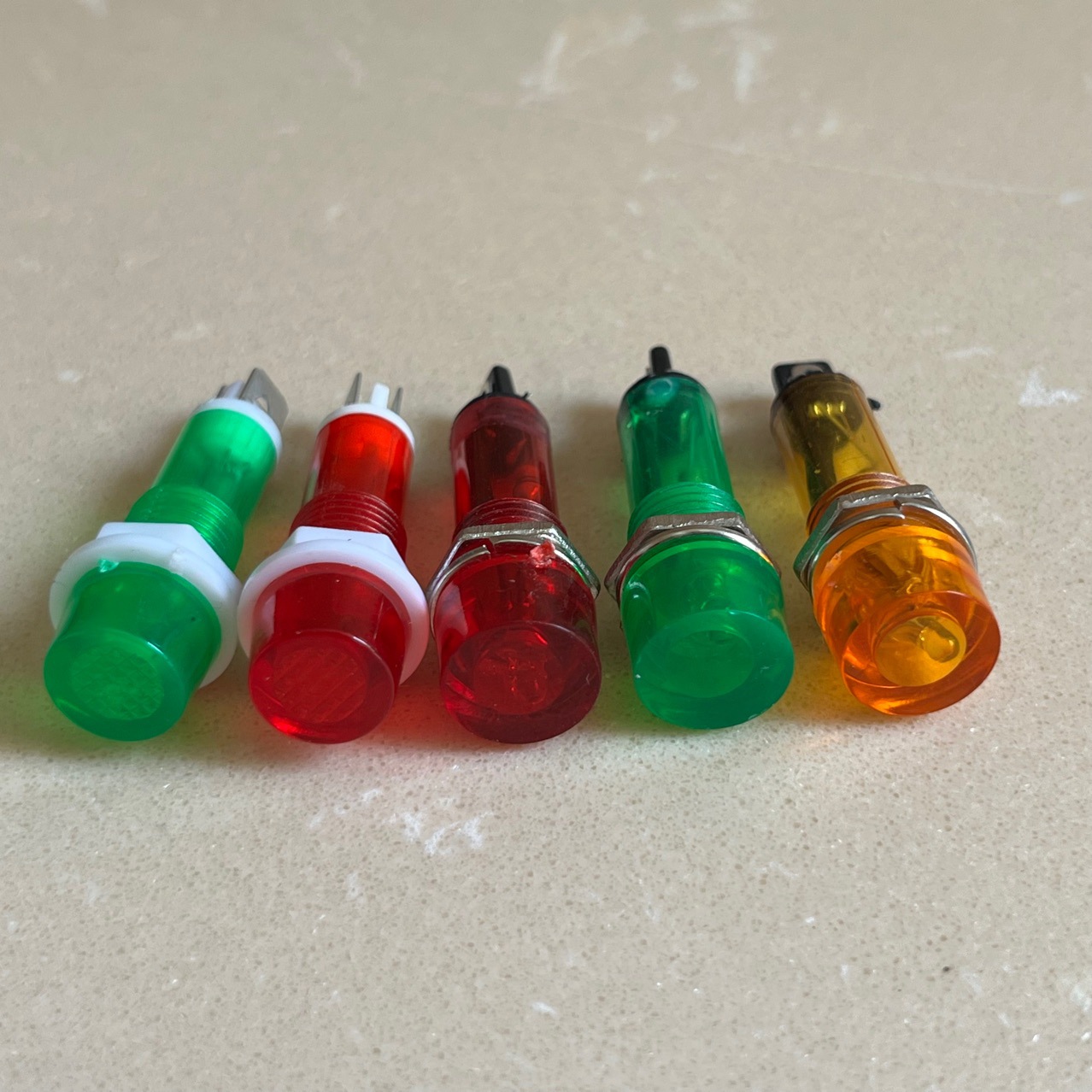 Xdn1-220V Red and Green Power Signal Light Indicator Light Opening 10mm