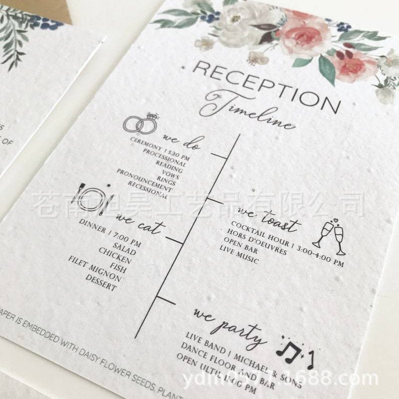 Mid-Autumn Festival, Dragon Boat Festival, Children's Day, Seed Paper Gift Card, Customized Paper Creative Greeting Card, Handmade Gift