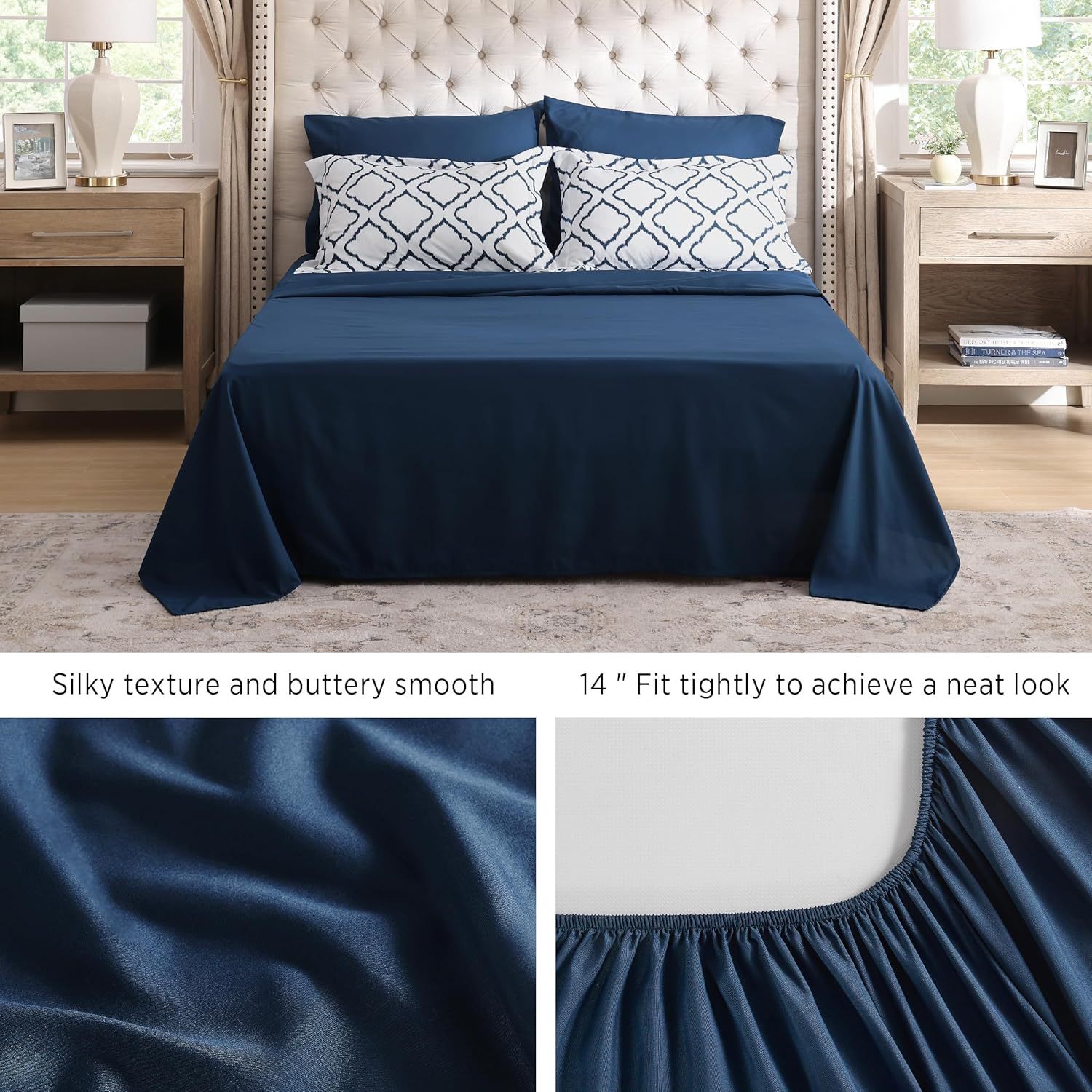 Bedding Seven-Piece Set, Quilt Cover, Pillowcase, Seven-Piece Set for All Seasons, with Quilt, Bed Bed Sheets, Fitted Bed Sheets, Cushion Cover, Pillowcase
