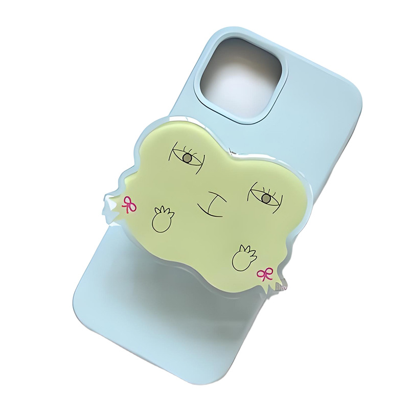 Customized Acrylic Mobile Phone Airbag Holder with Pictures, Customized Glue Rotating Transparent Paste Extendable Magnetic Holder