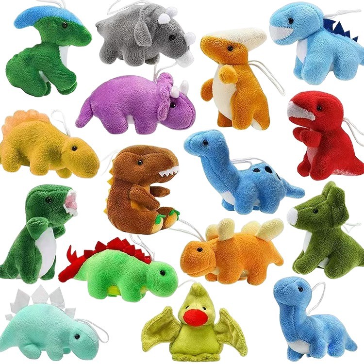 Cross-Border Amazon Xiaohongshu Dinosaur 16 Keychain Plush Toy Doll Series Children's Toys Wholesale