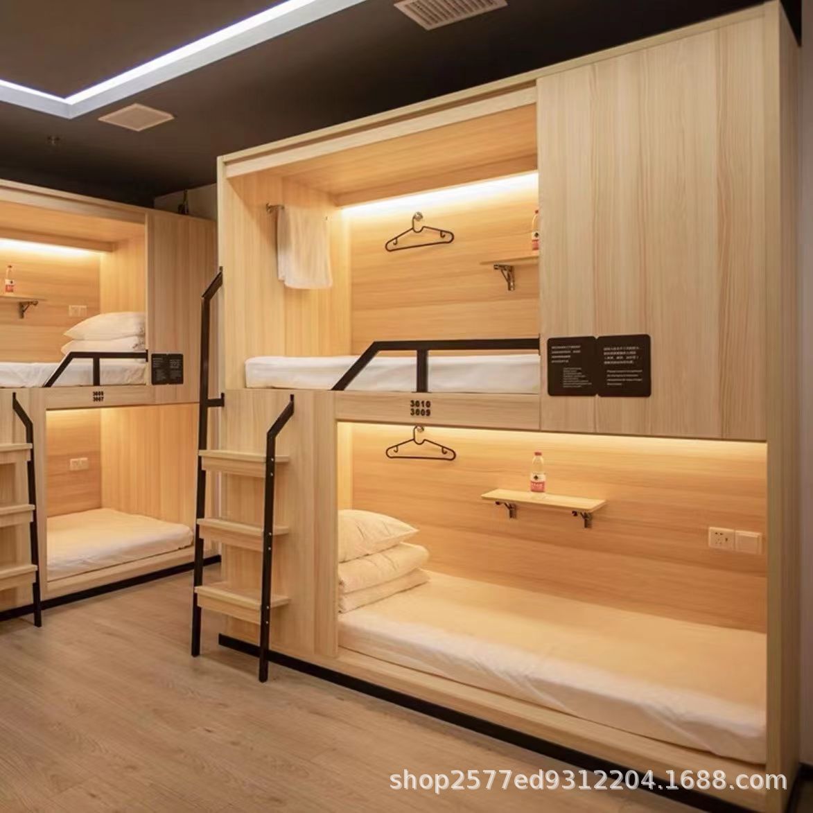 Bunk Bed Space Capsule Hotel Loft Bed Gaming Bunk Bed Apartment Bed Home Modern Minimalist Style