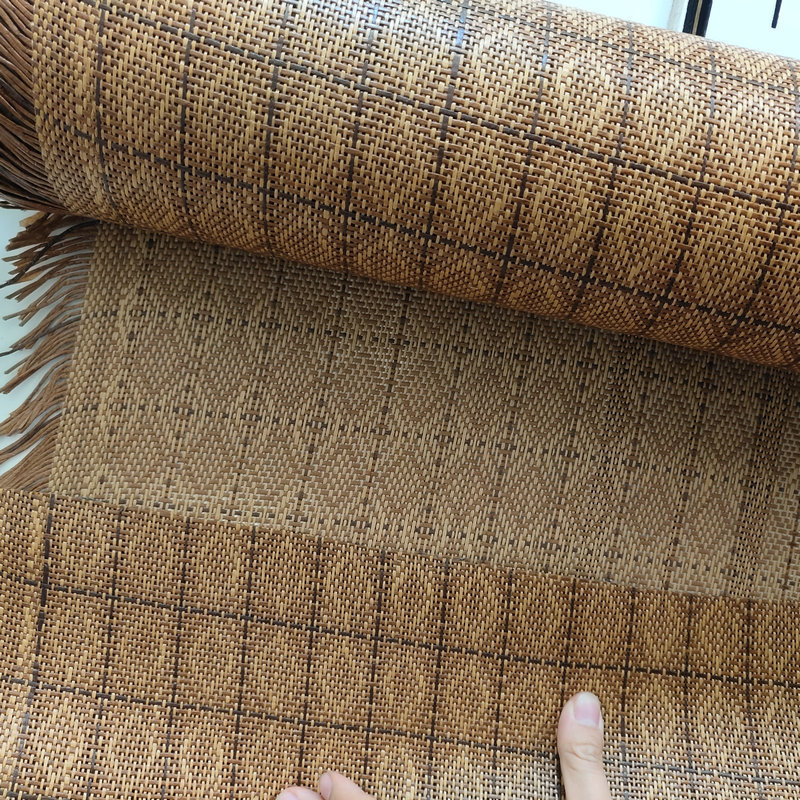 Wholesale Roman lattice rattan mat semi-finished double-sided mat wool folding mat wool flax mat rattan mat mat mat mat mat fabric
