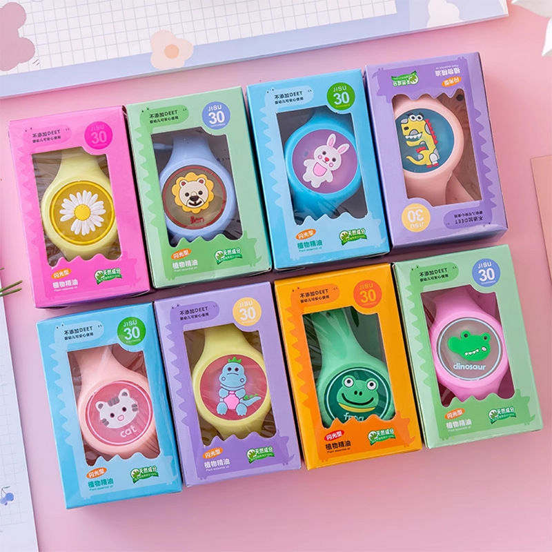 Luminous protective bracelet four-wheel flash watch cartoon mosquito buckle factory direct night market stall explosion wholesale