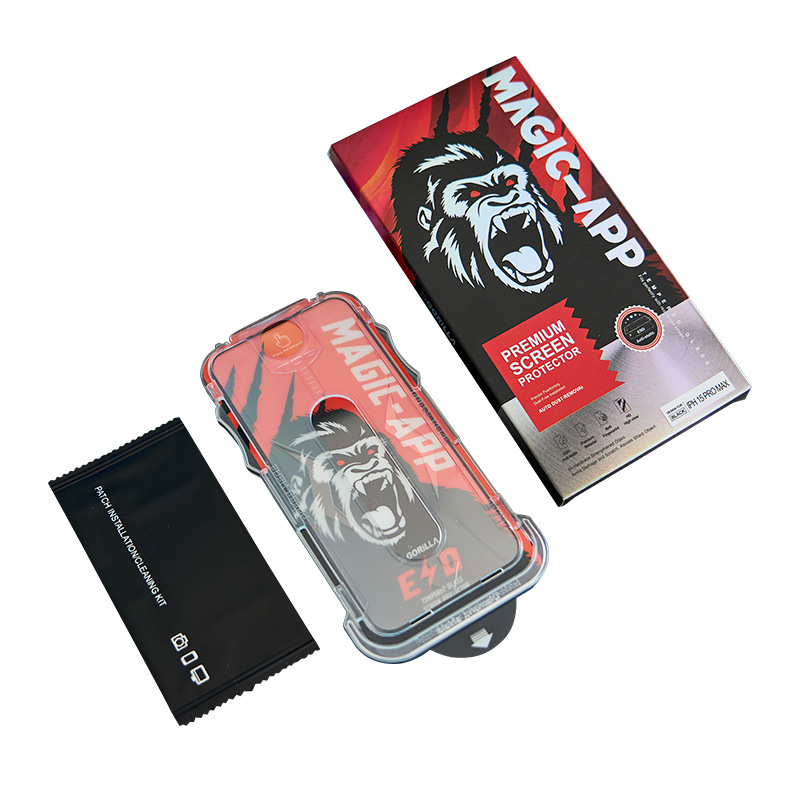 Suitable for Iphone16 Protective Film Ip13Pro15Max High Aluminum Gorilla Dust-Free Warehouse Apple 17 Tempered Film
