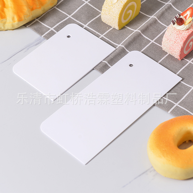 Пластиковый скребок для крема, удлиненный шпатель, шпатель для торта, скребок прямого угла, инструмент для выпечки