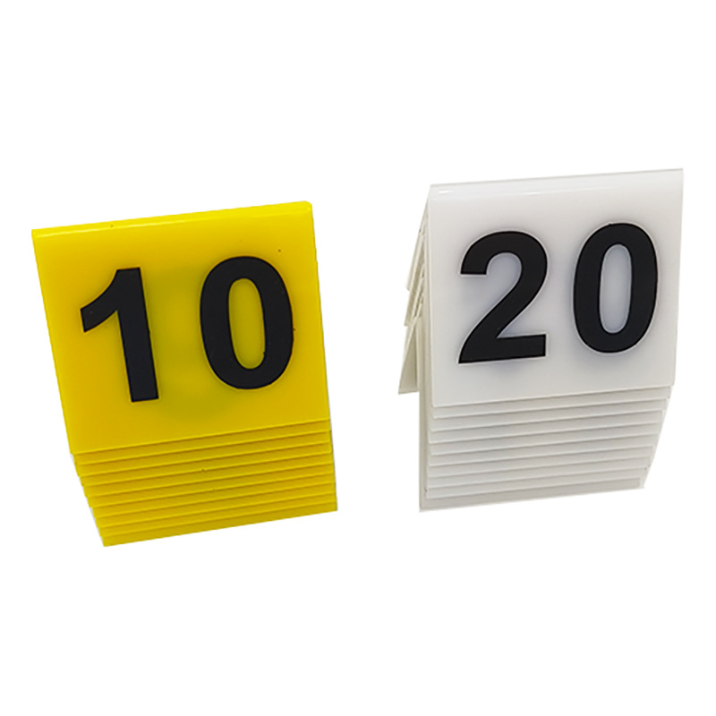 Acrylic V-shaped number plate number plate Table Plate double-sided number plate restaurant hotel table number plate seat called number plate