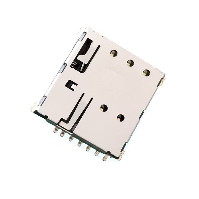 Factory direct Nano sim card holder 1.37 with column card slot push sd tf micro mobile phone connector
